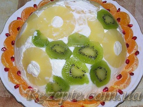 Творожно-фруктовый десерт