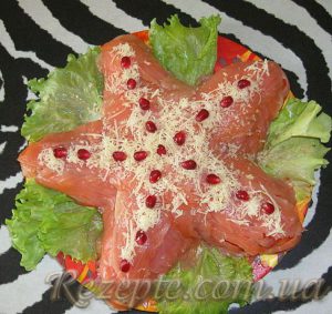 Салат с креветками "Морская звезда"