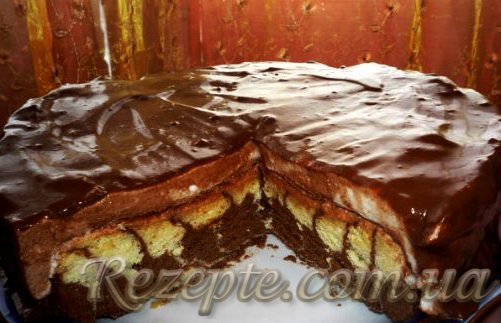 Торт-суфле в шоколадной глазури